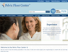 Tablet Screenshot of pelvicfloorcenter.org